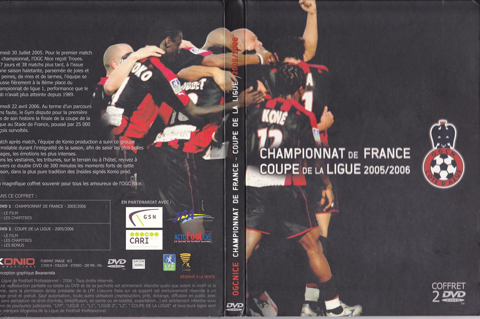 DVD OGC NICE Championnat - Coupe de la Ligue 2005/2006