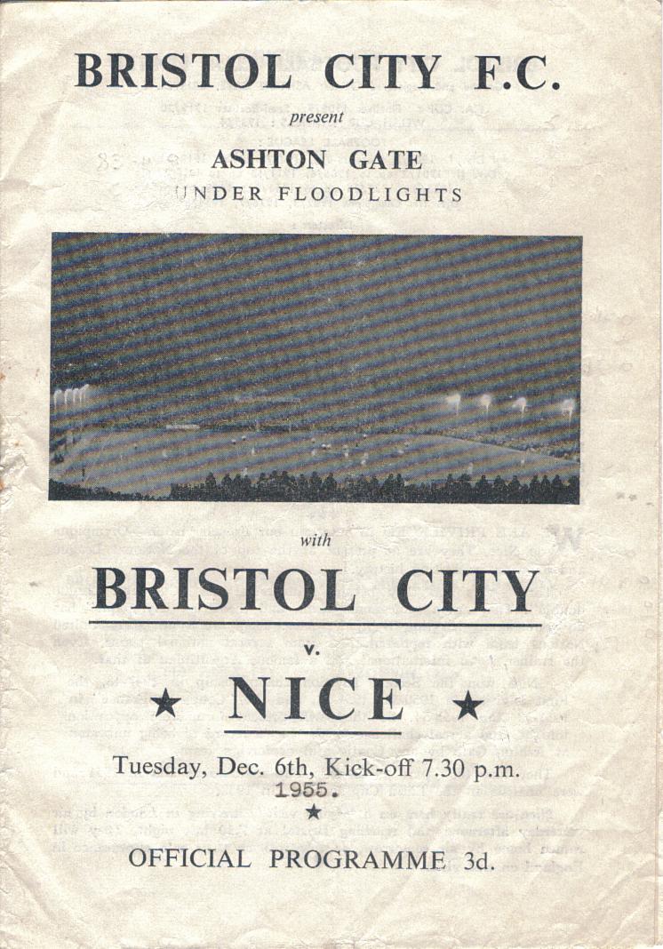 Prog Bristol City - Nice Amical 55/56