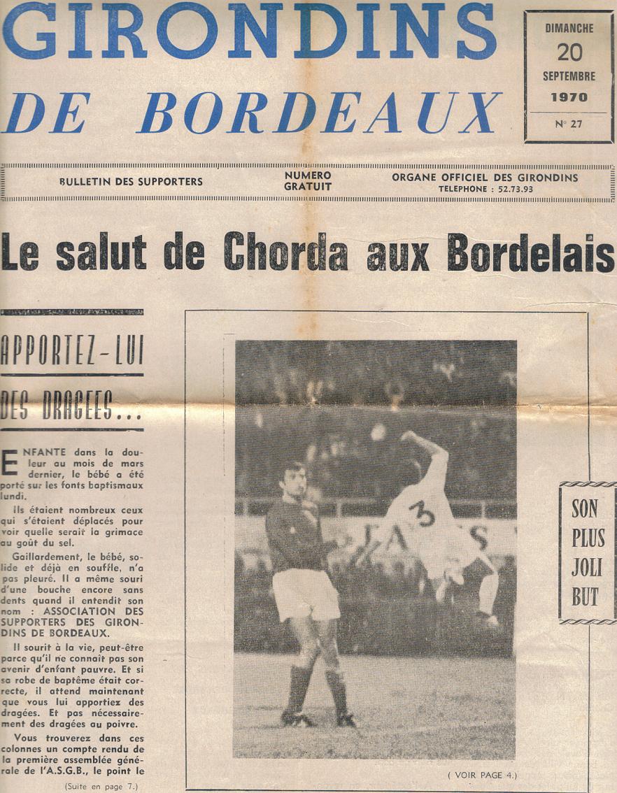 Prog Bordeaux-Nice 70/71
