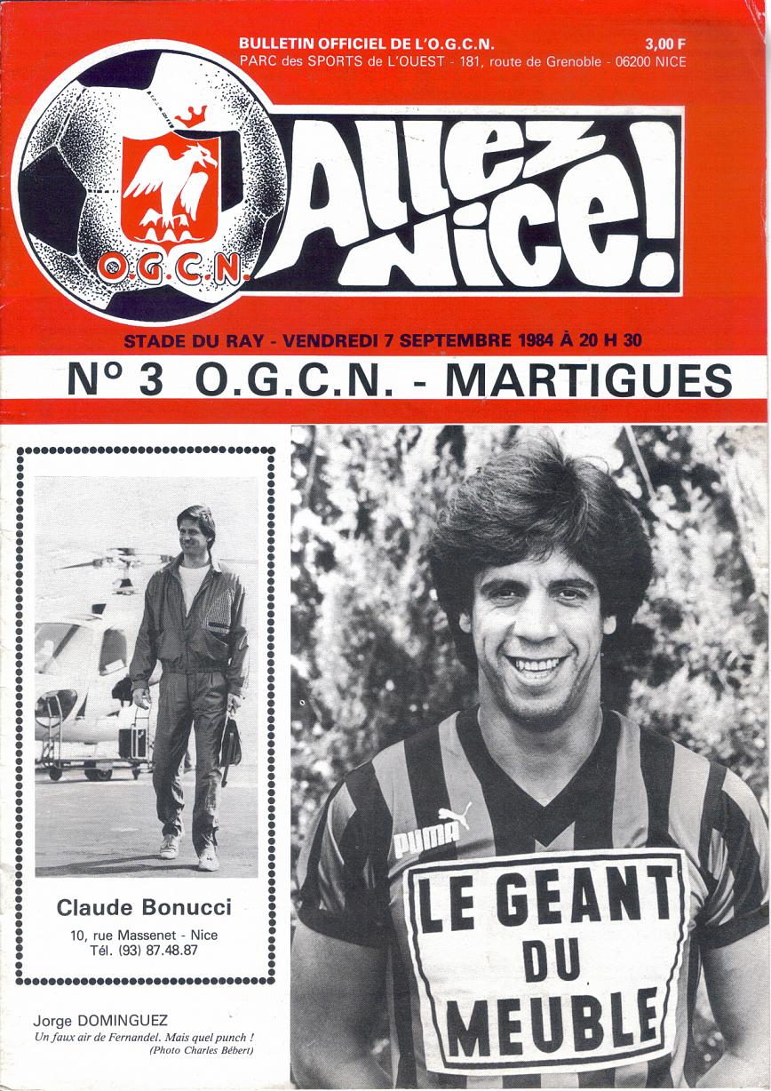 Prog 1984_1985 - 5è journée D1 - Nice-Martigues