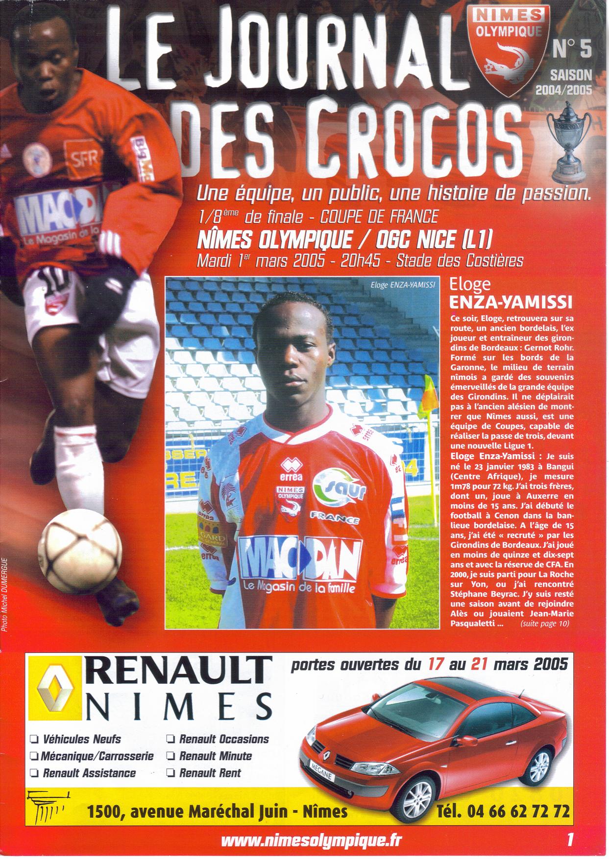 Prog 2004_2005 - Huitième de finale CdF - Nîmes-Nice