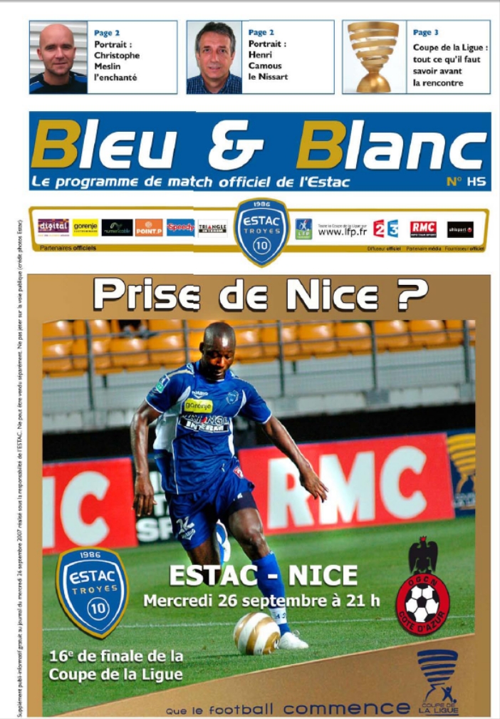 Prog 2007_2008 - Seizième de finale CdL - Troyes-Nice